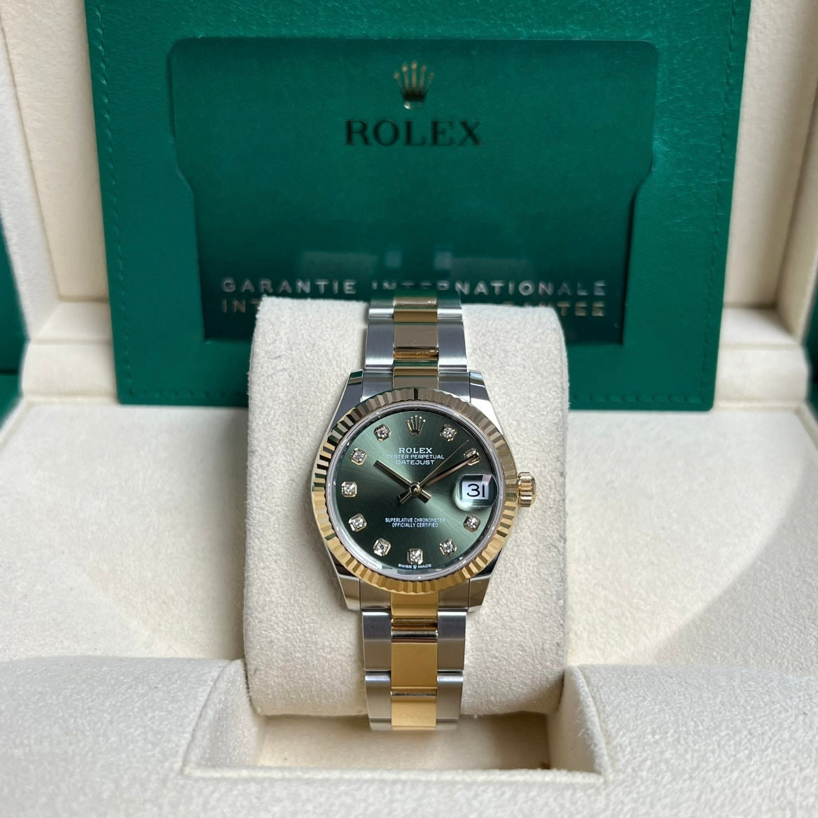 Olive green dial on sale rolex