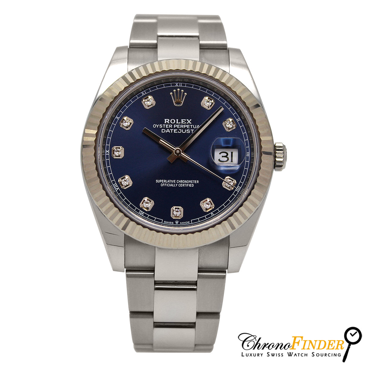 Datejust 41 2024 blue dial diamond