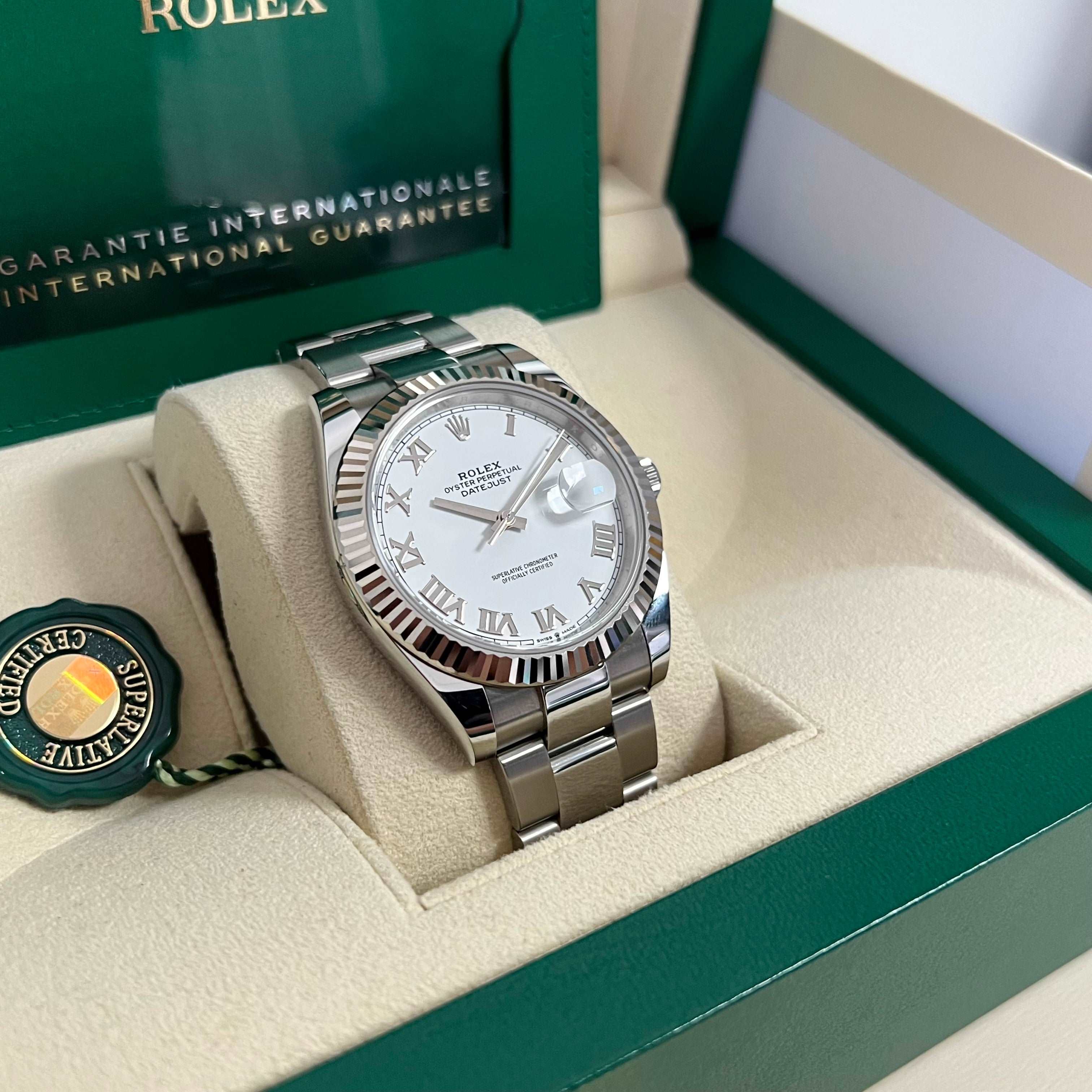 Rolex Datejust 41 126334 Oyster Bracelet White Roman Numeral Dial