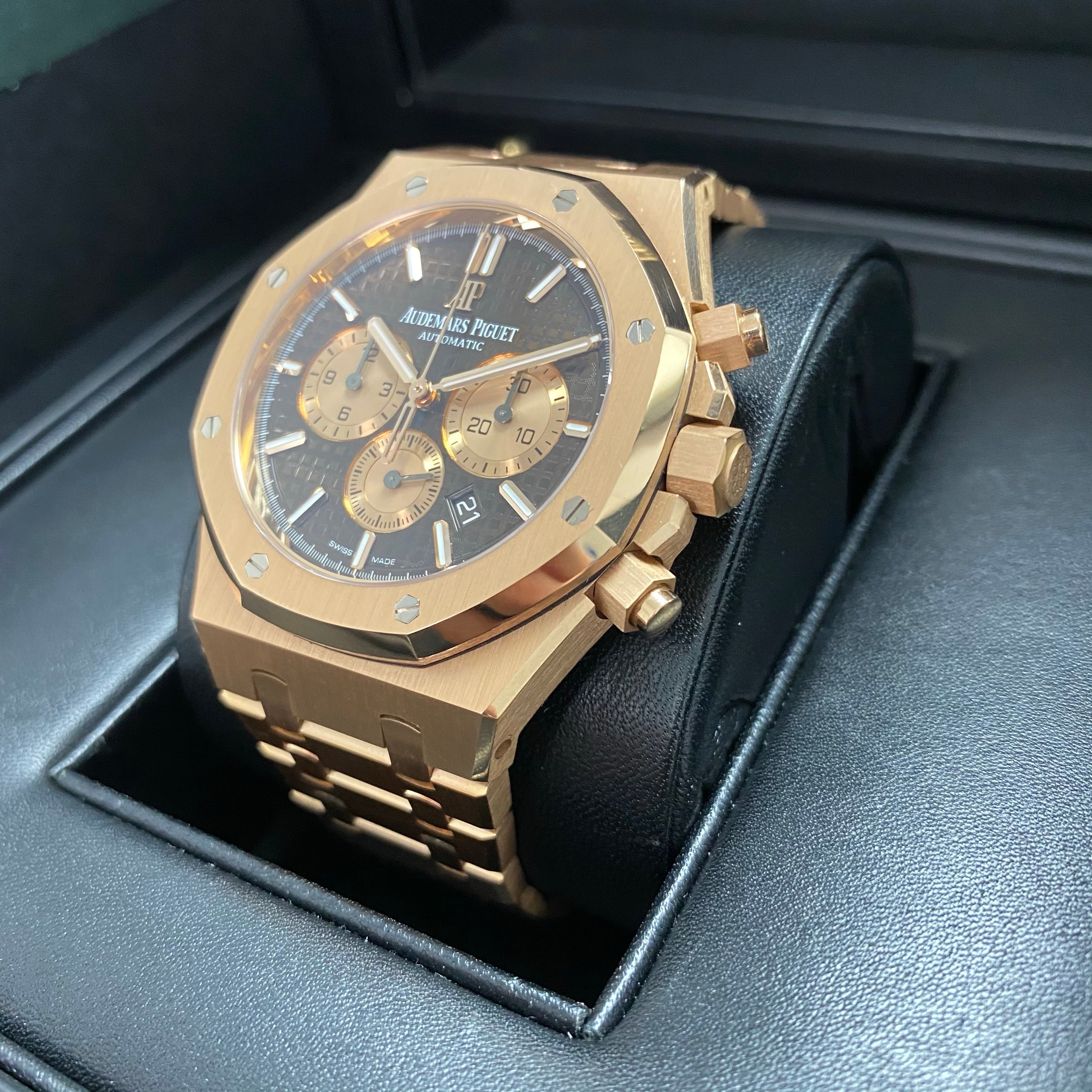 Ap royal discount oak chronograph gold