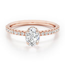 Oval Hidden Halo with Diamond Set Band