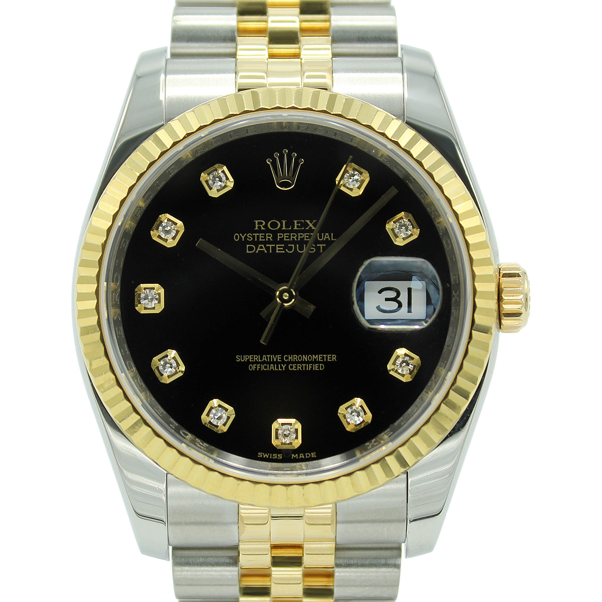 Datejust 36 116233 (Black Diamond Dial)