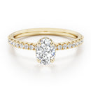 Oval Hidden Halo with Diamond Set Band