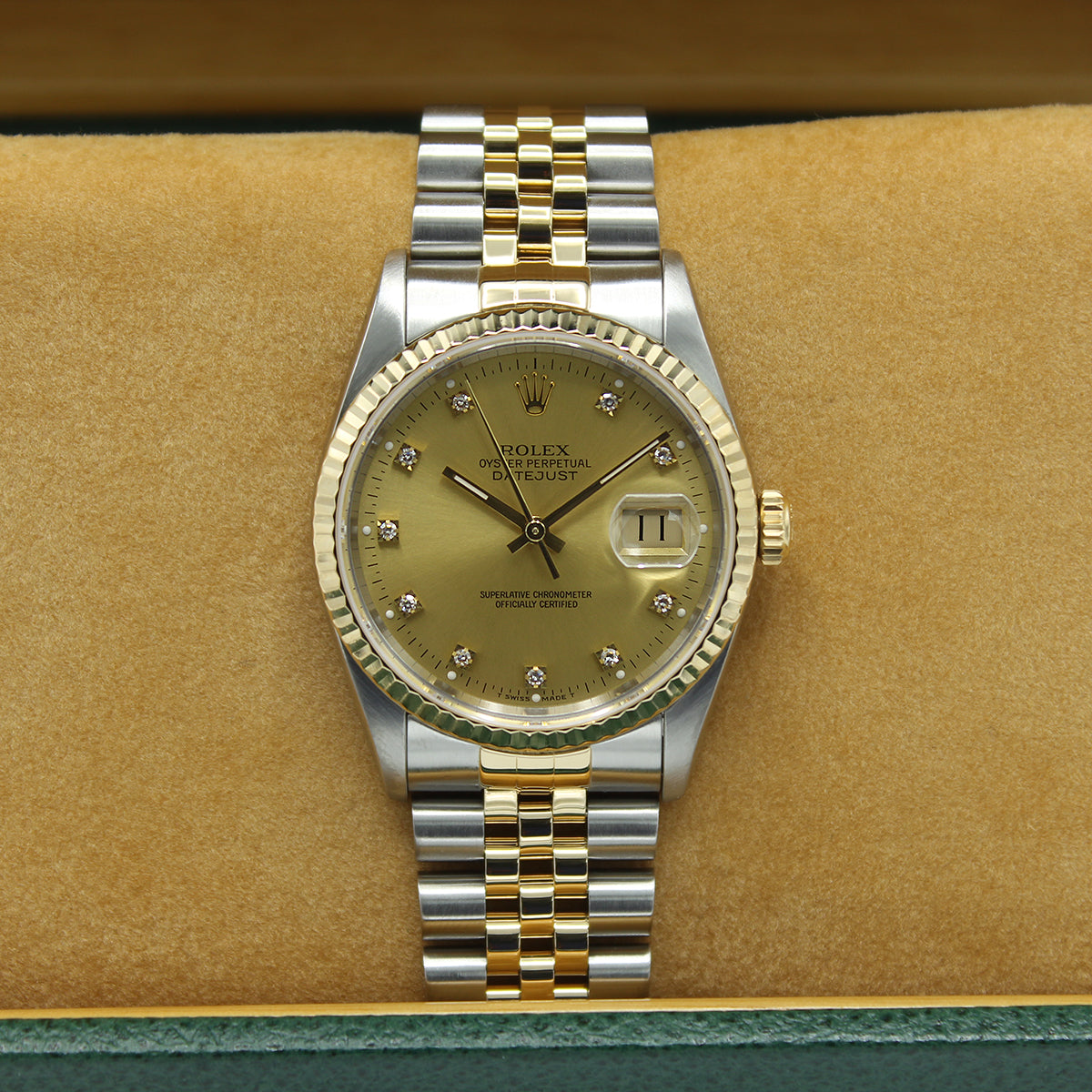 Datejust 36 16233 (Champagne Diamond Dial)