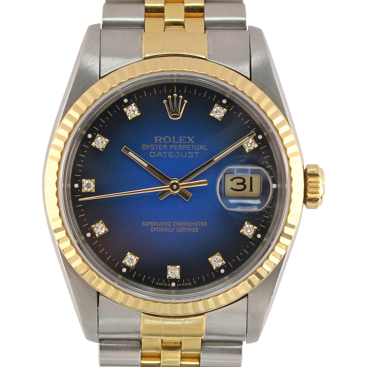 Datejust 36 16233 (Blue Vignette Diamond Dial)