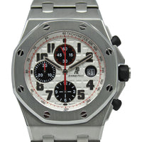 Audemars Piguet Royal Oak Offshore 42mm in stainless steel with a white dial