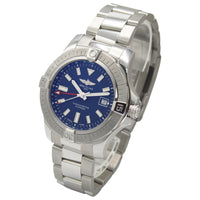 Avenger Automatic GMT 45 watch with a metal bracelet, displayed against a neutral background