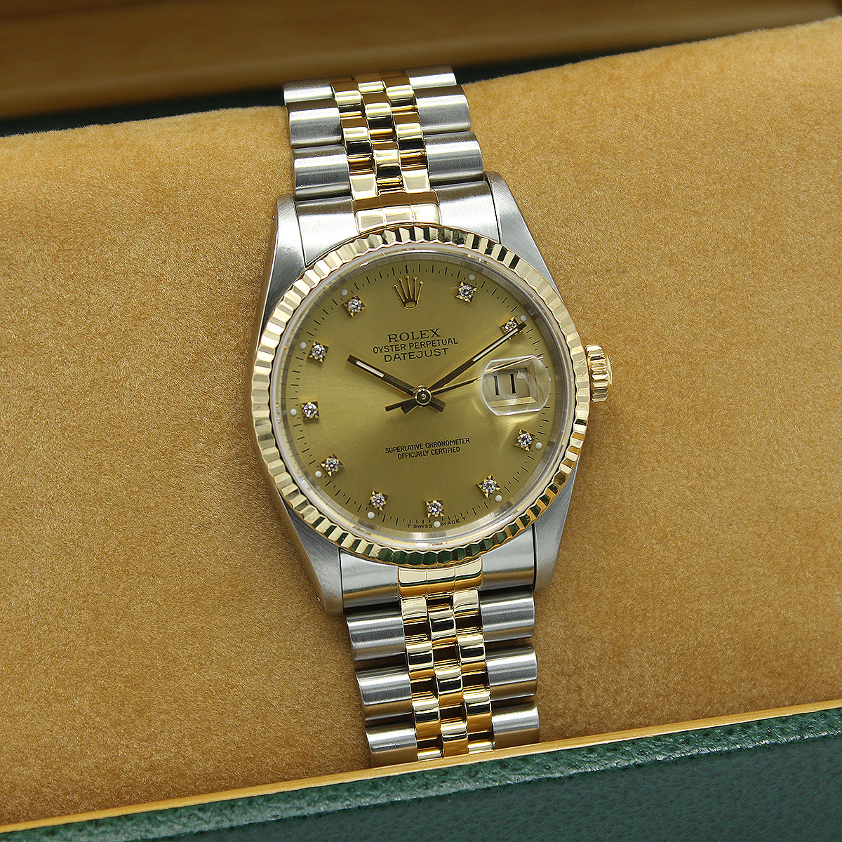 Datejust 36 16233 (Champagne Diamond Dial)