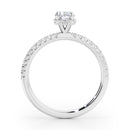 Oval Hidden Halo with Diamond Set Band