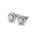 Halo Diamond Stud Earrings