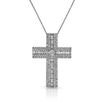 Load image into Gallery viewer, Baguette Diamond Cross - 2.25ct - White Gold
