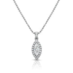Load image into Gallery viewer, Marquise Diamond Pendant - 0.7ct - White Gold
