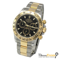 Rolex Cosmograph Daytona 116503 with a sleek black dial and stainless steel case,