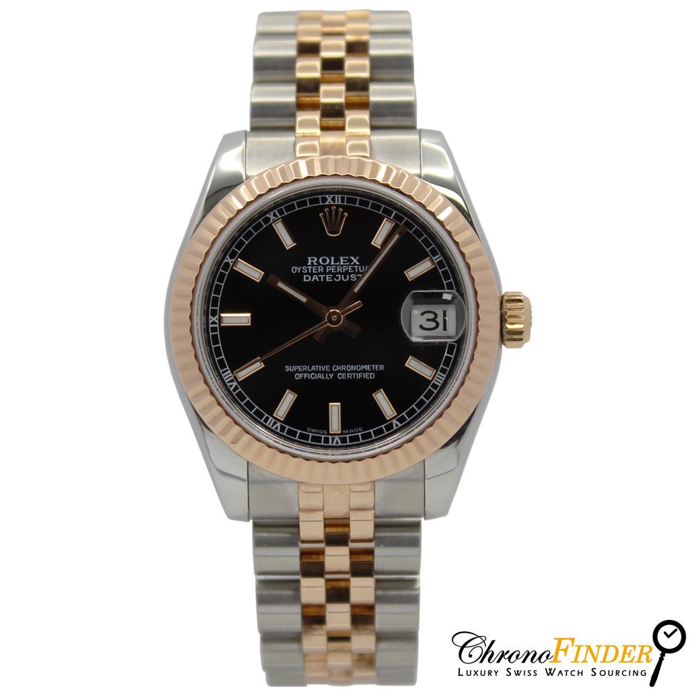 Datejust 31mm Midi 178271 (Black Baton Dial) Chronofinder Ltd