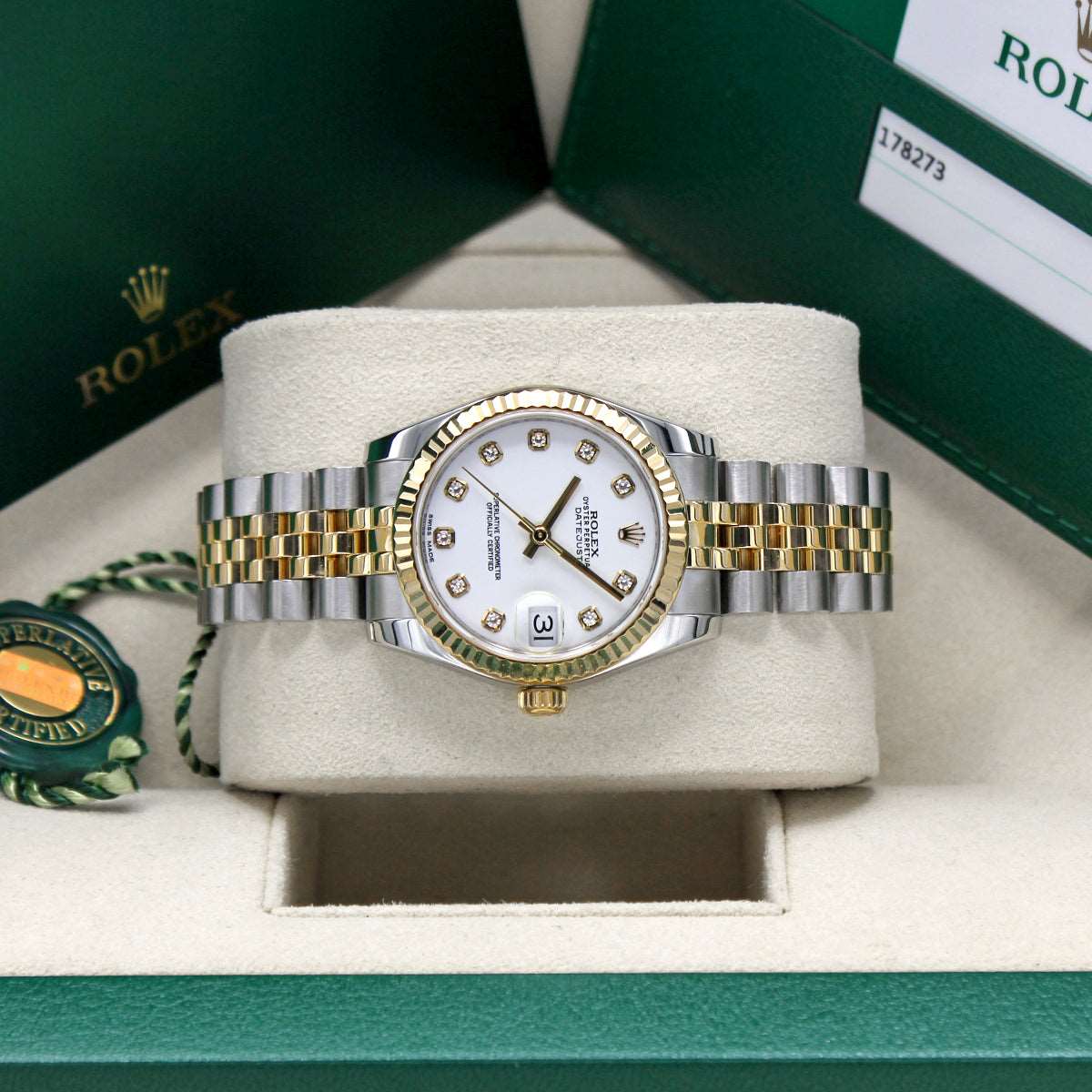 Datejust 31mm Midi 178273 (White Diamond Dial) Chronofinder Ltd