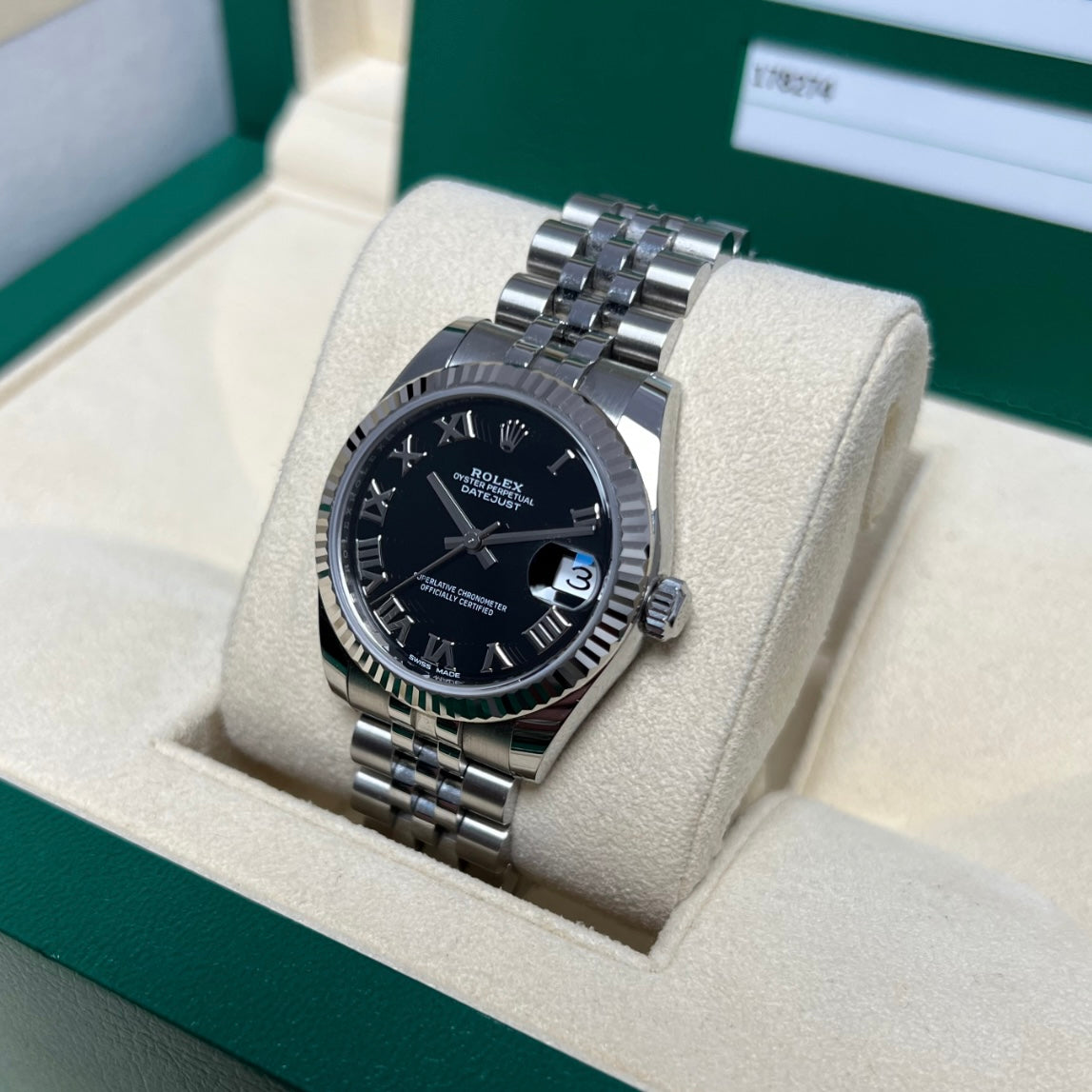 Datejust 31mm Midi 178274 (Black Roman Numeral Dial) Chronofinder Ltd