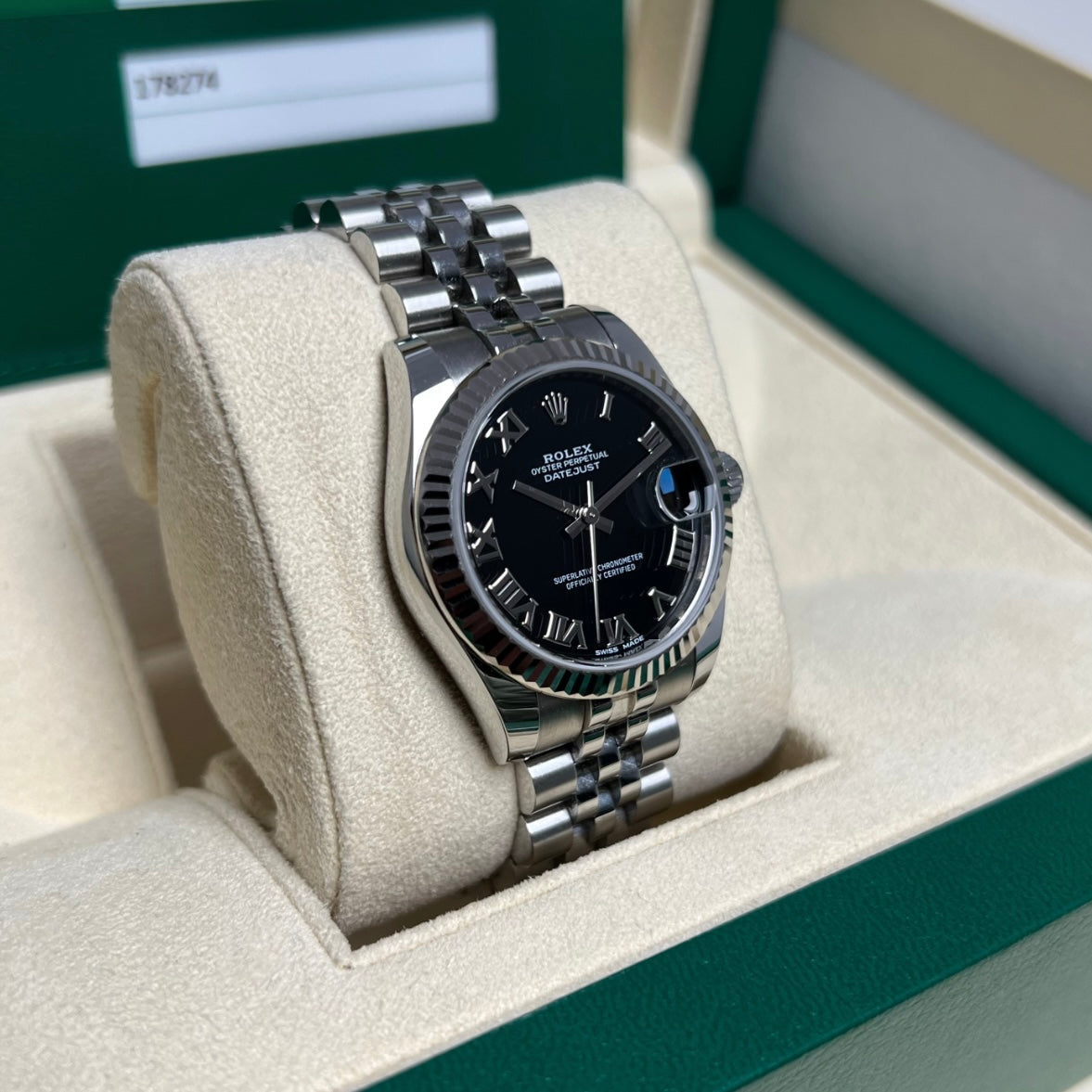 Datejust 31mm Midi 178274 (Black Roman Numeral Dial) Chronofinder Ltd