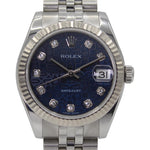 Load image into Gallery viewer, Datejust 31mm Midi 178274 (Navy Blue Jubilee Diamond Dial) Chronofinder Ltd