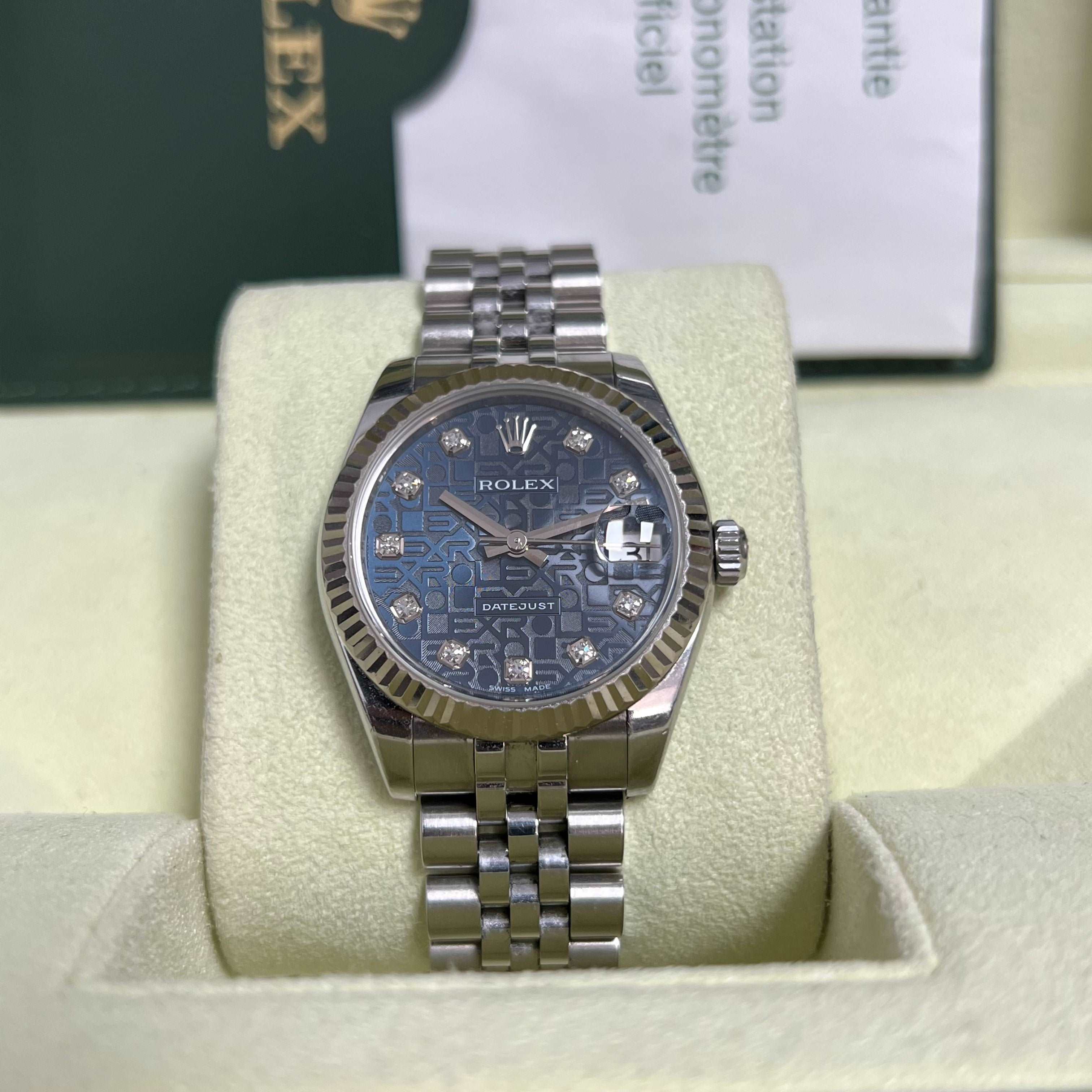 Datejust 31mm Midi 178274 (Navy Blue Jubilee Diamond Dial) Chronofinder Ltd