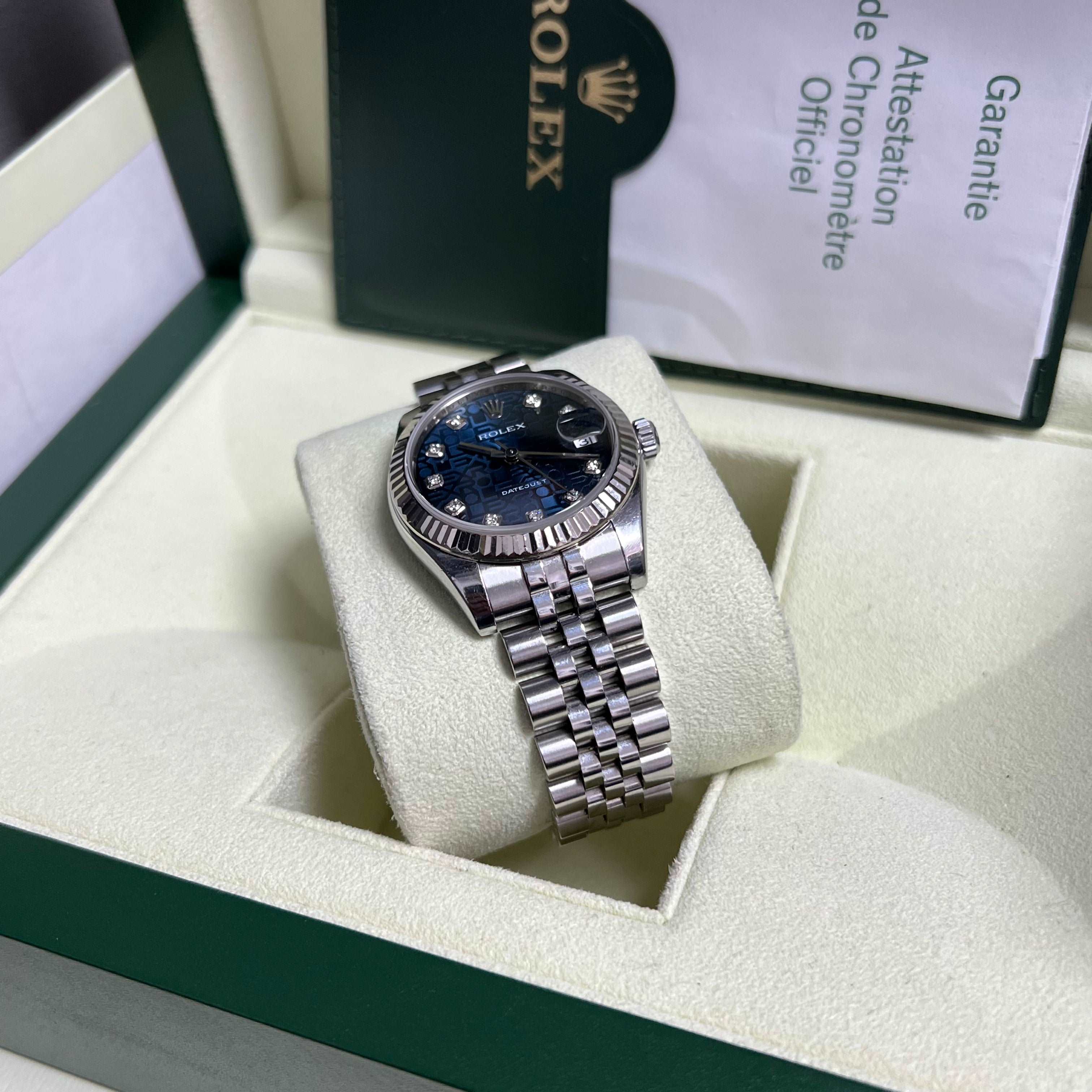 Datejust 31mm Midi 178274 (Navy Blue Jubilee Diamond Dial) Chronofinder Ltd