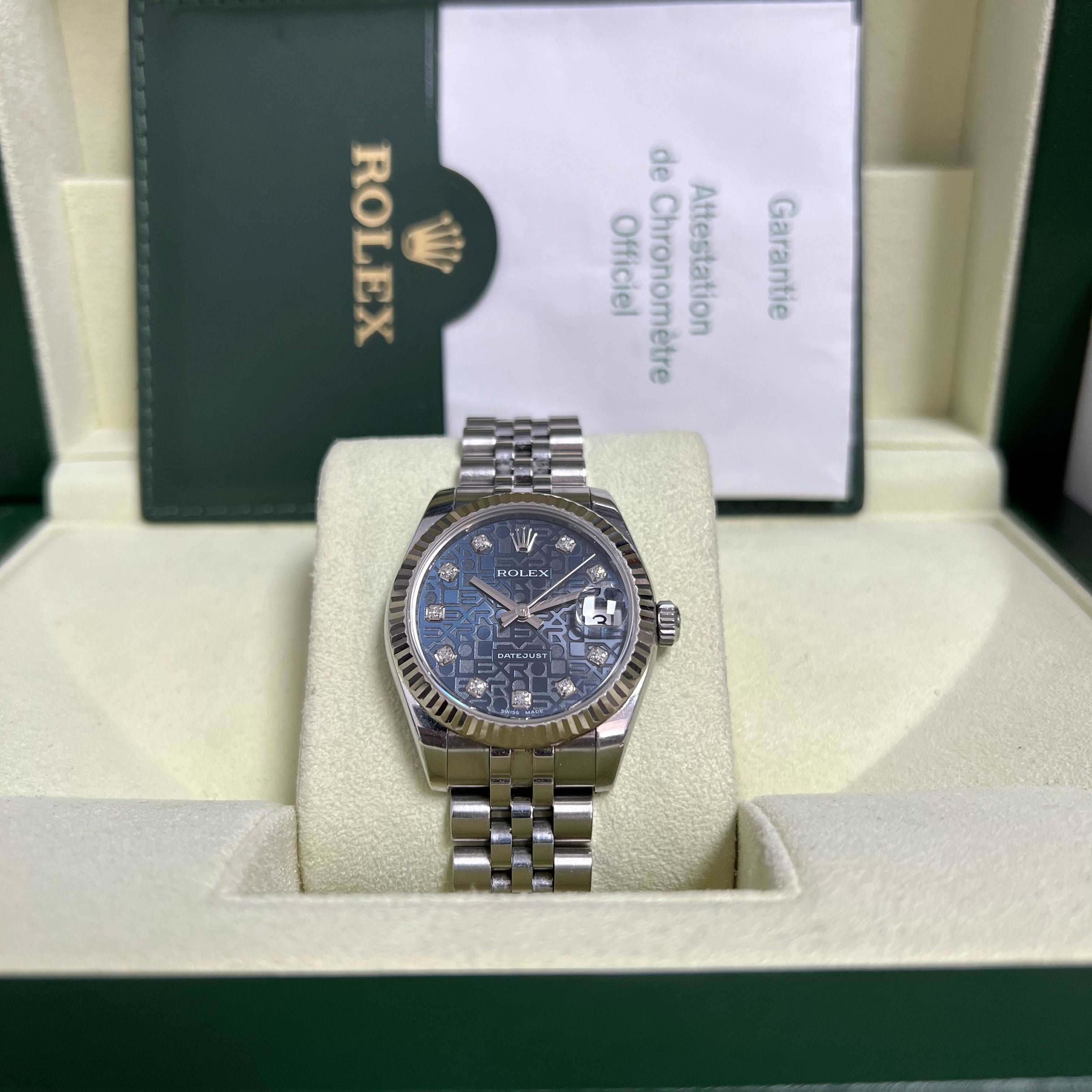 Datejust 31mm Midi 178274 (Navy Blue Jubilee Diamond Dial) Chronofinder Ltd