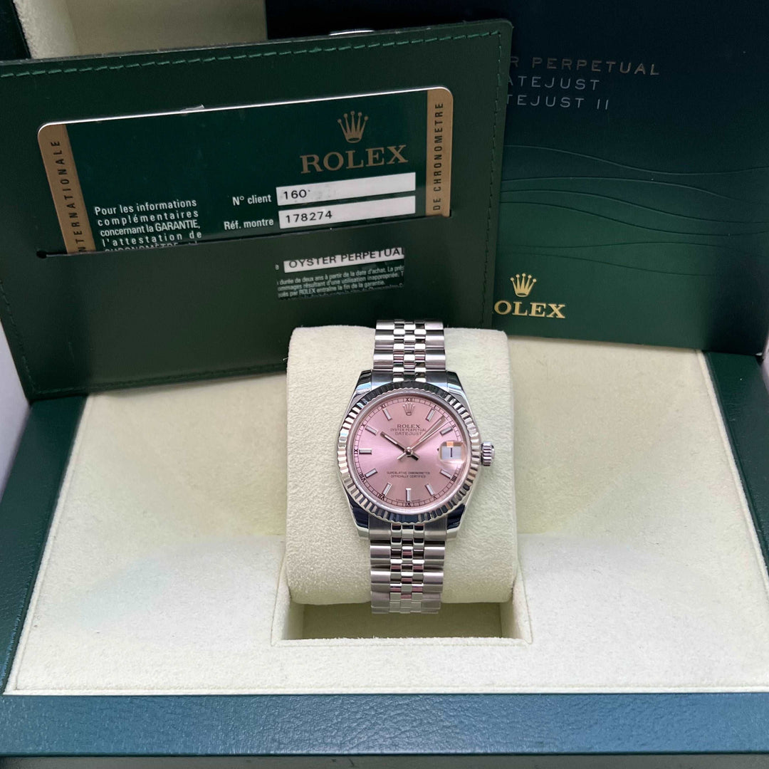 Datejust 31mm Midi 178274 (Pink Baton Dial) Chronofinder Ltd