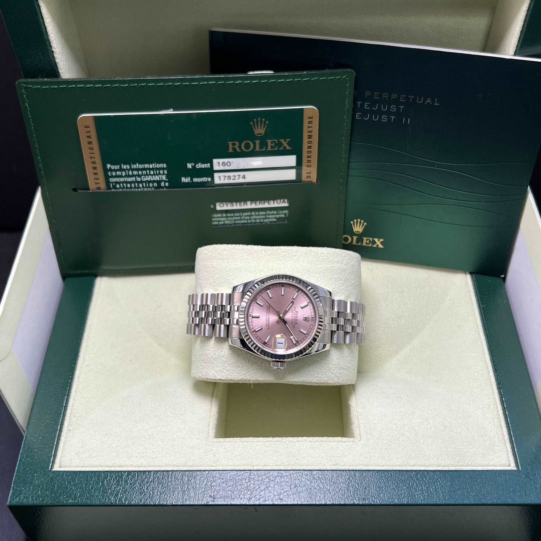 Datejust 31mm Midi 178274 (Pink Baton Dial) Chronofinder Ltd