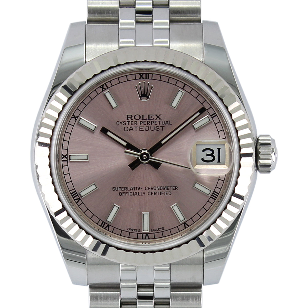 Datejust 31mm Midi 178274 (Pink Baton Dial) Jubilee