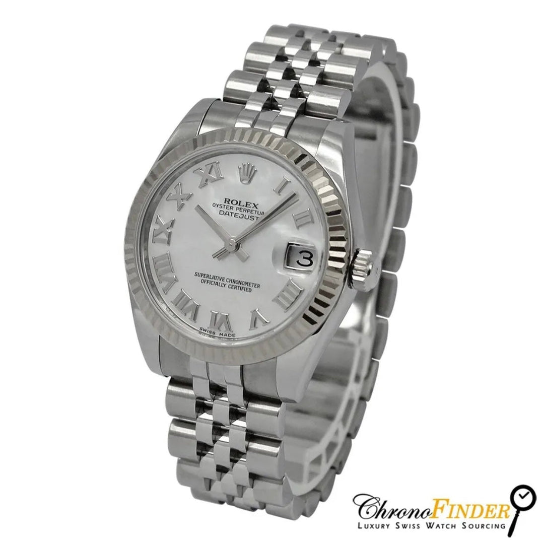 Datejust 31mm Midi 178274 (White Mother Of Pearl Roman Numeral Dial) Chronofinder Ltd