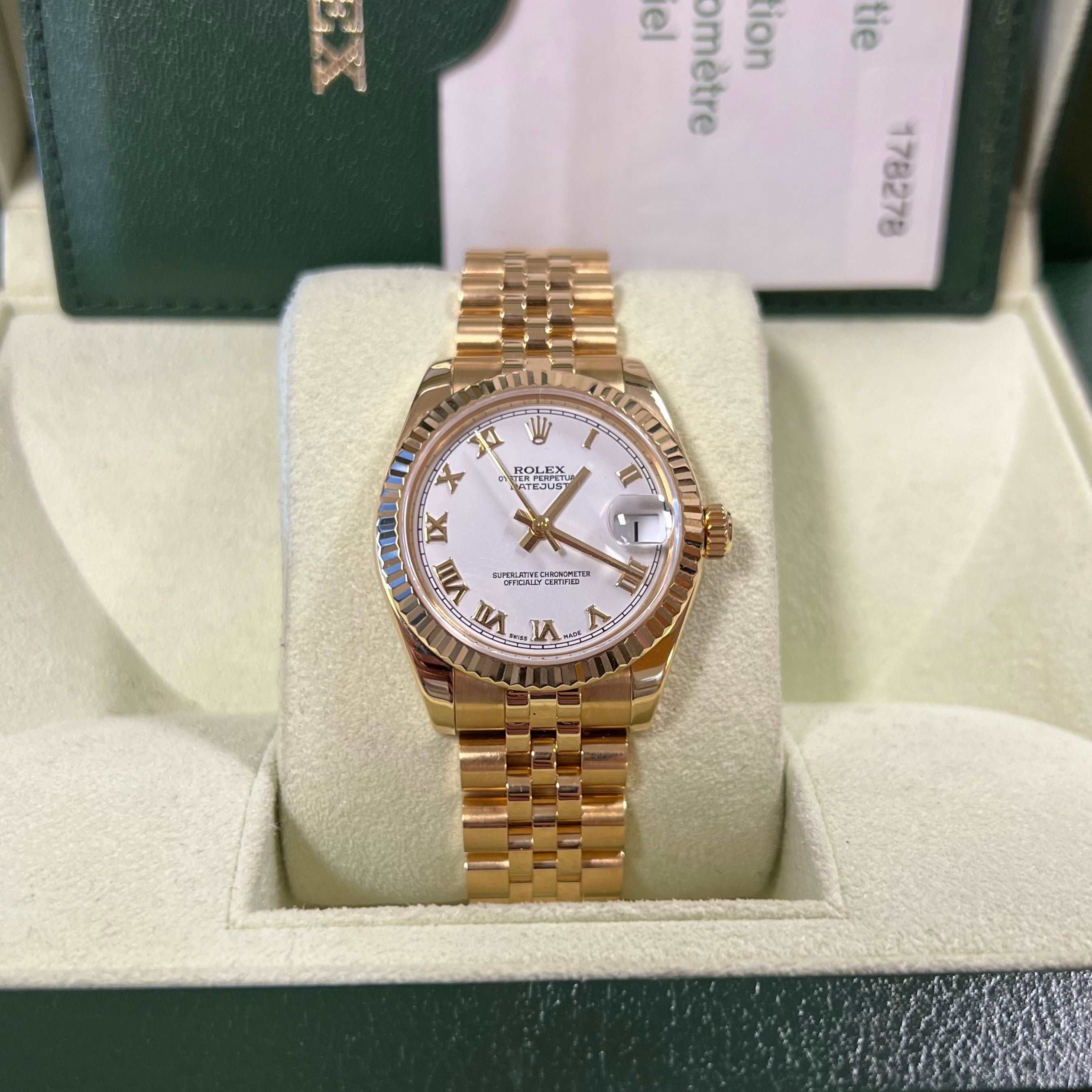 Datejust 31mm Midi 178278 (White Roman Dial) Chronofinder Ltd