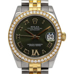 Load image into Gallery viewer, Datejust 31mm Midi 178383 (Olive Roman Numeral Dial) Chronofinder Ltd