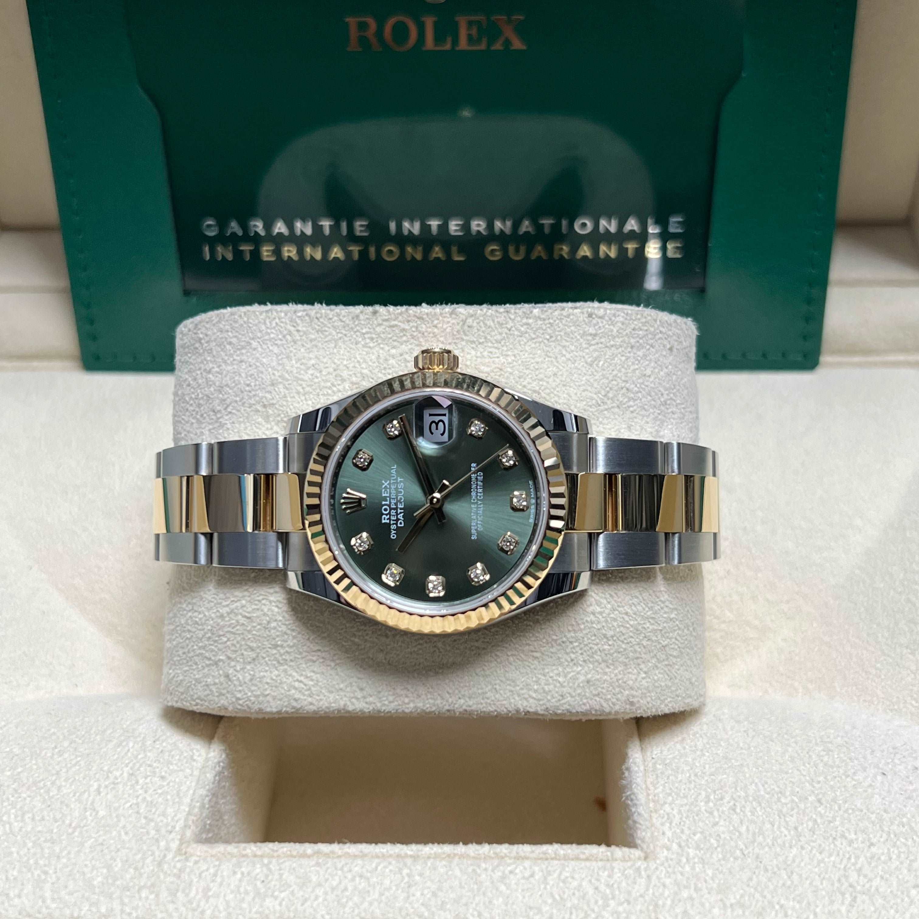 Datejust 31mm Midi 278273 (Olive Green Diamond Dial) Chronofinder Ltd