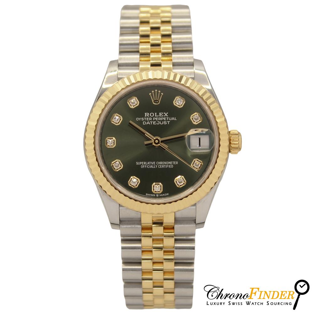 Datejust 31mm Midi 278273 (Olive Green Diamond Dial-Jubilee) Chronofinder Ltd