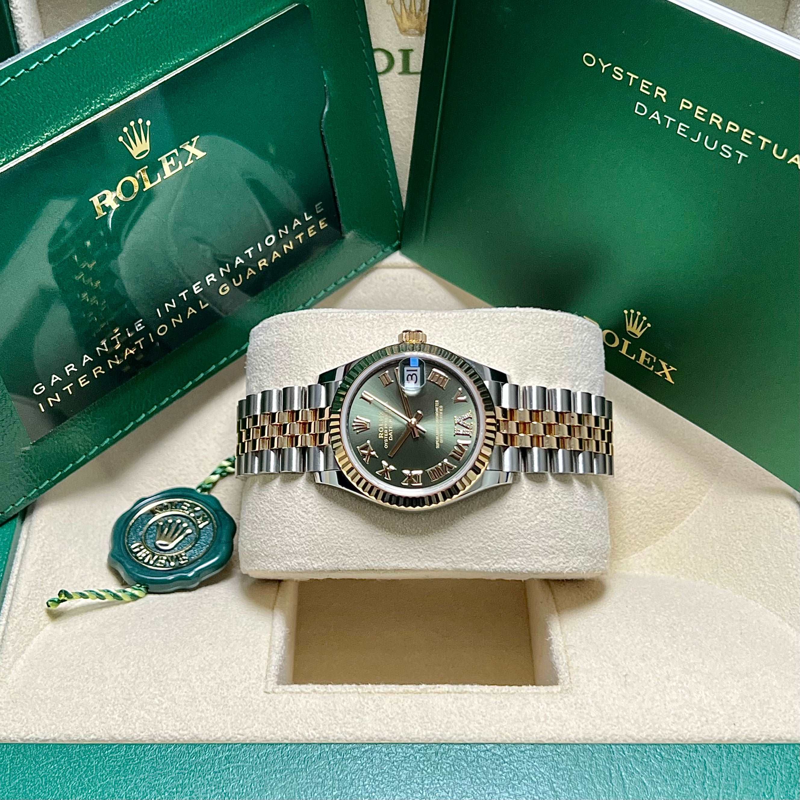 Datejust 31mm Midi 278273 (Olive Green Roman Numeral with Diamond 6) Chronofinder Ltd