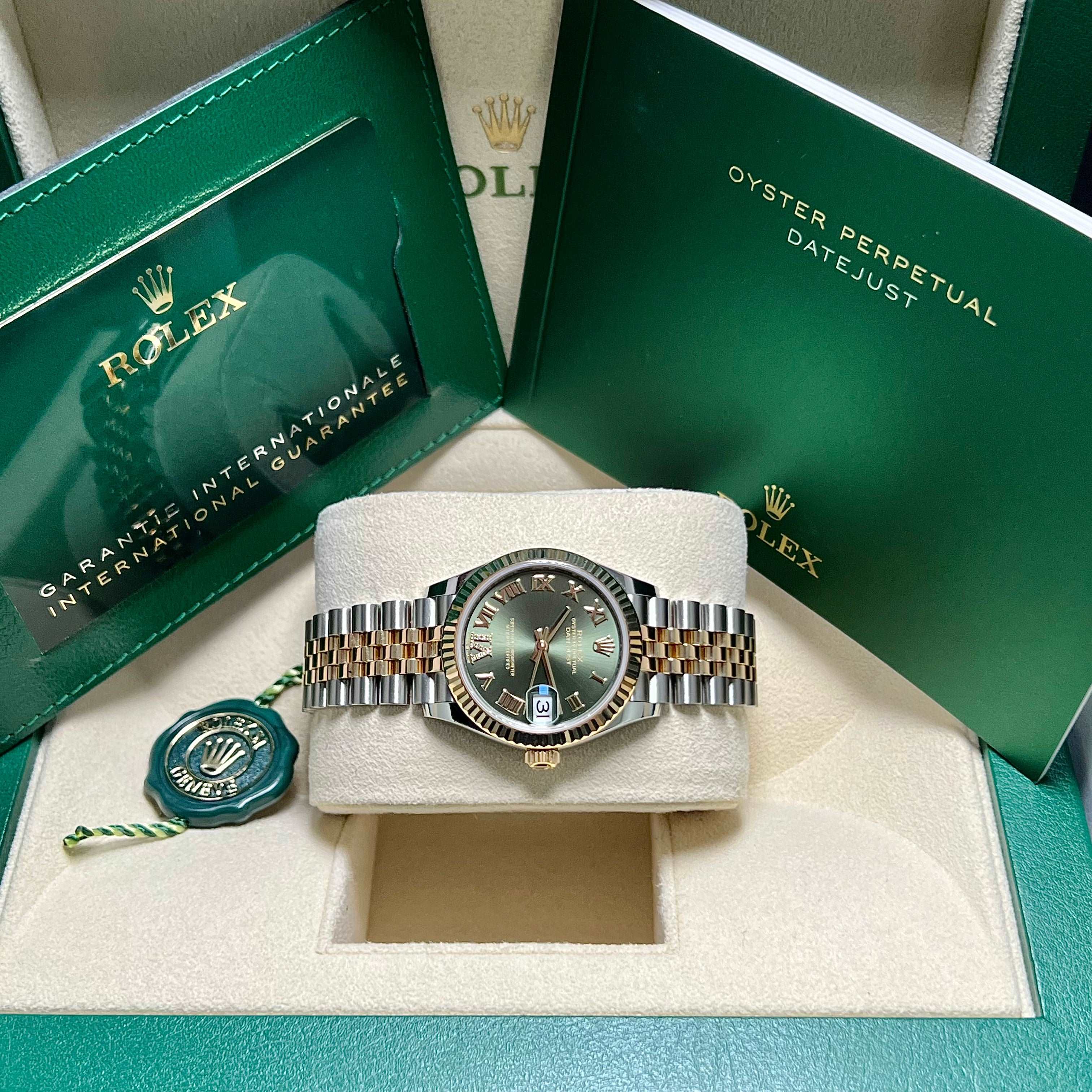 Datejust 31mm Midi 278273 (Olive Green Roman Numeral with Diamond 6) Chronofinder Ltd