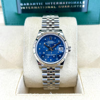 Datejust 31mm Midi 278274 (Blue Floral Motif Scattered Diamond Dial) Chronofinder Ltd