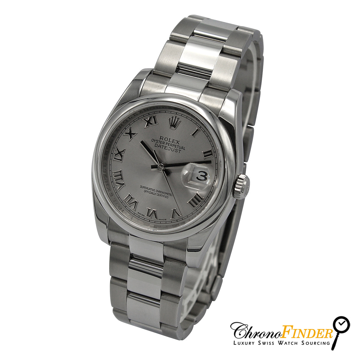 Datejust 36 116200 (Rhodium Roman Numeral Dial) Chronofinder Ltd