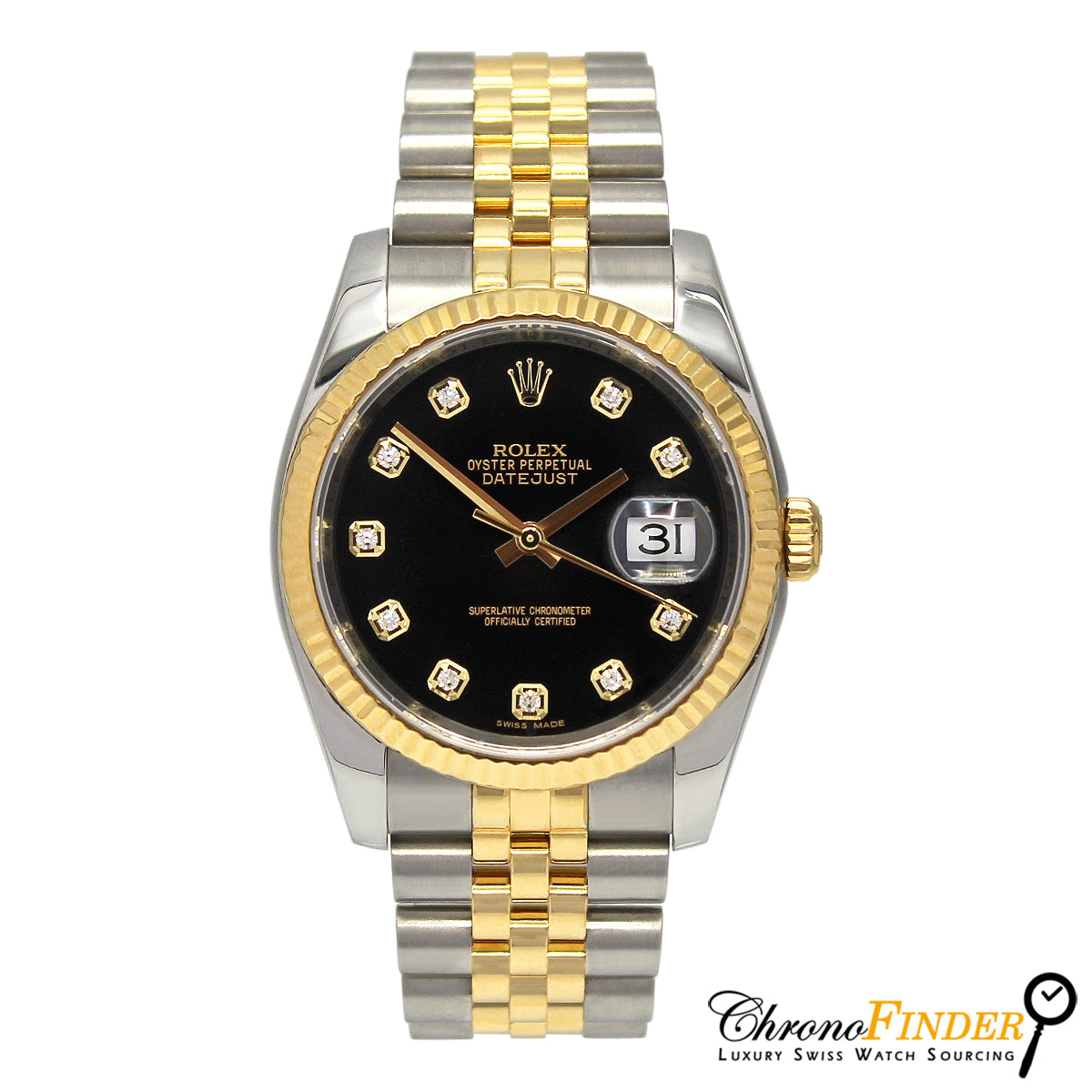 Datejust 36 116233 (Black Diamond Dial) Chronofinder Ltd