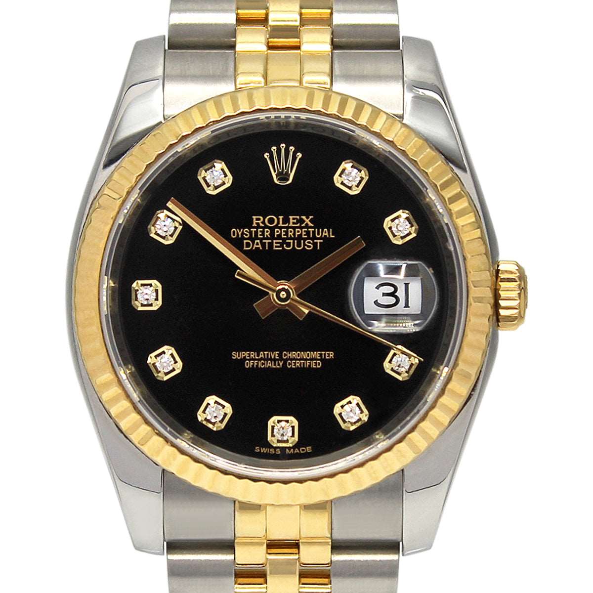 Datejust 36 116233 (Black Diamond Dial)