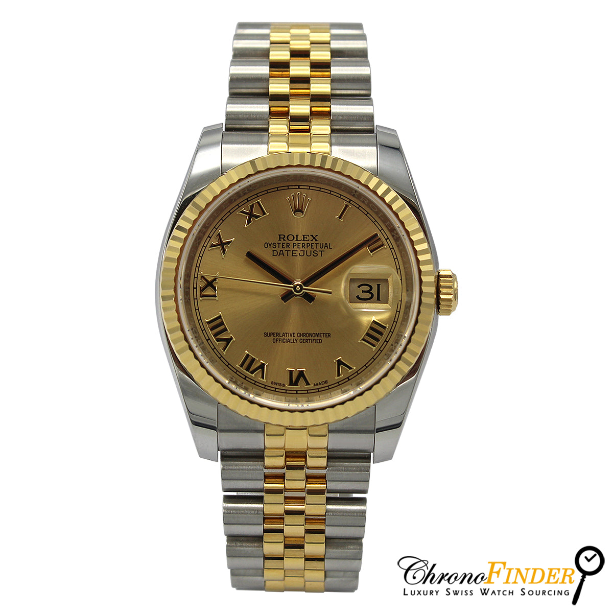 Datejust 36 116233 (Champagne Roman Numeral Dial) Chronofinder Ltd