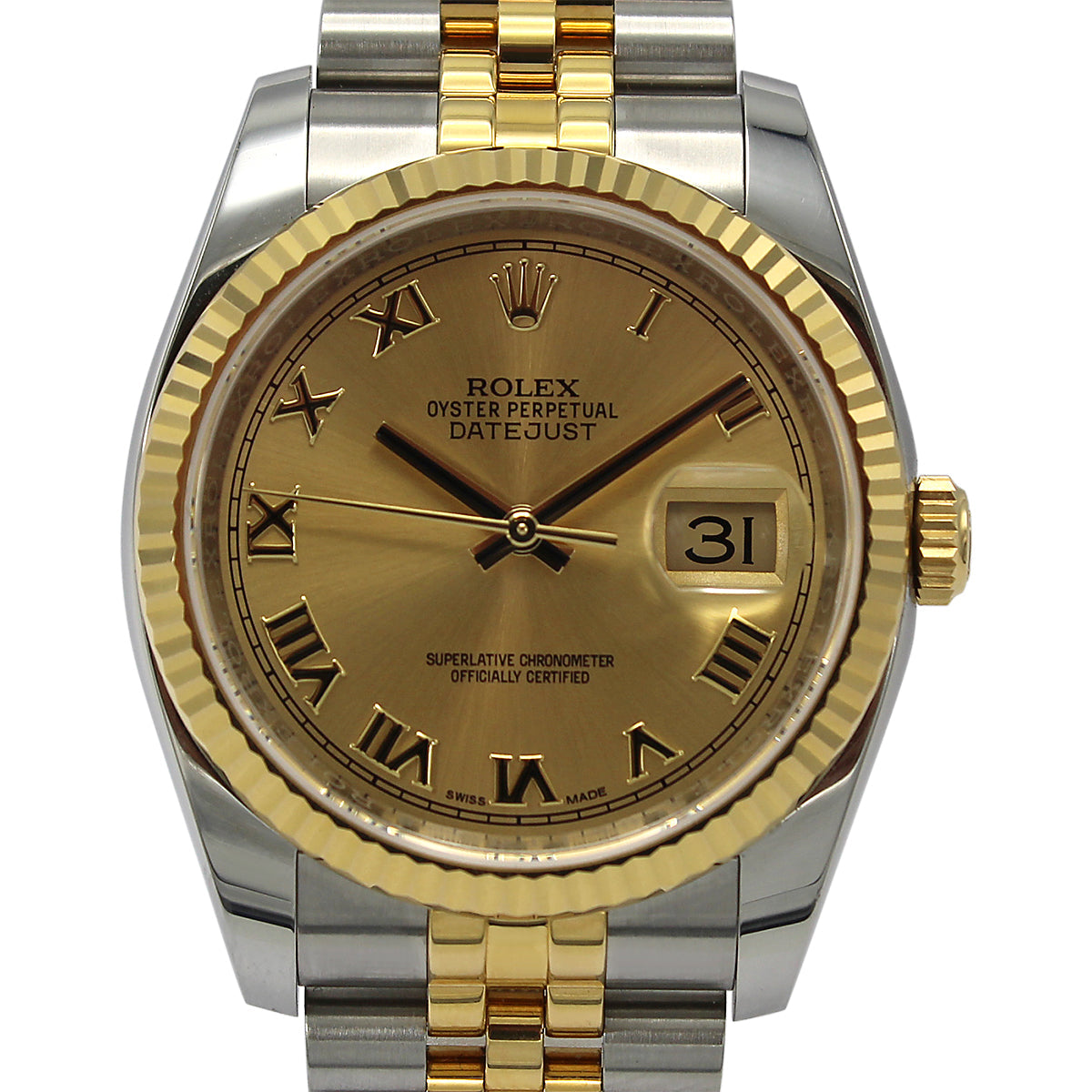 Datejust 36 116233 (Champagne Roman Numeral Dial) Chronofinder Ltd