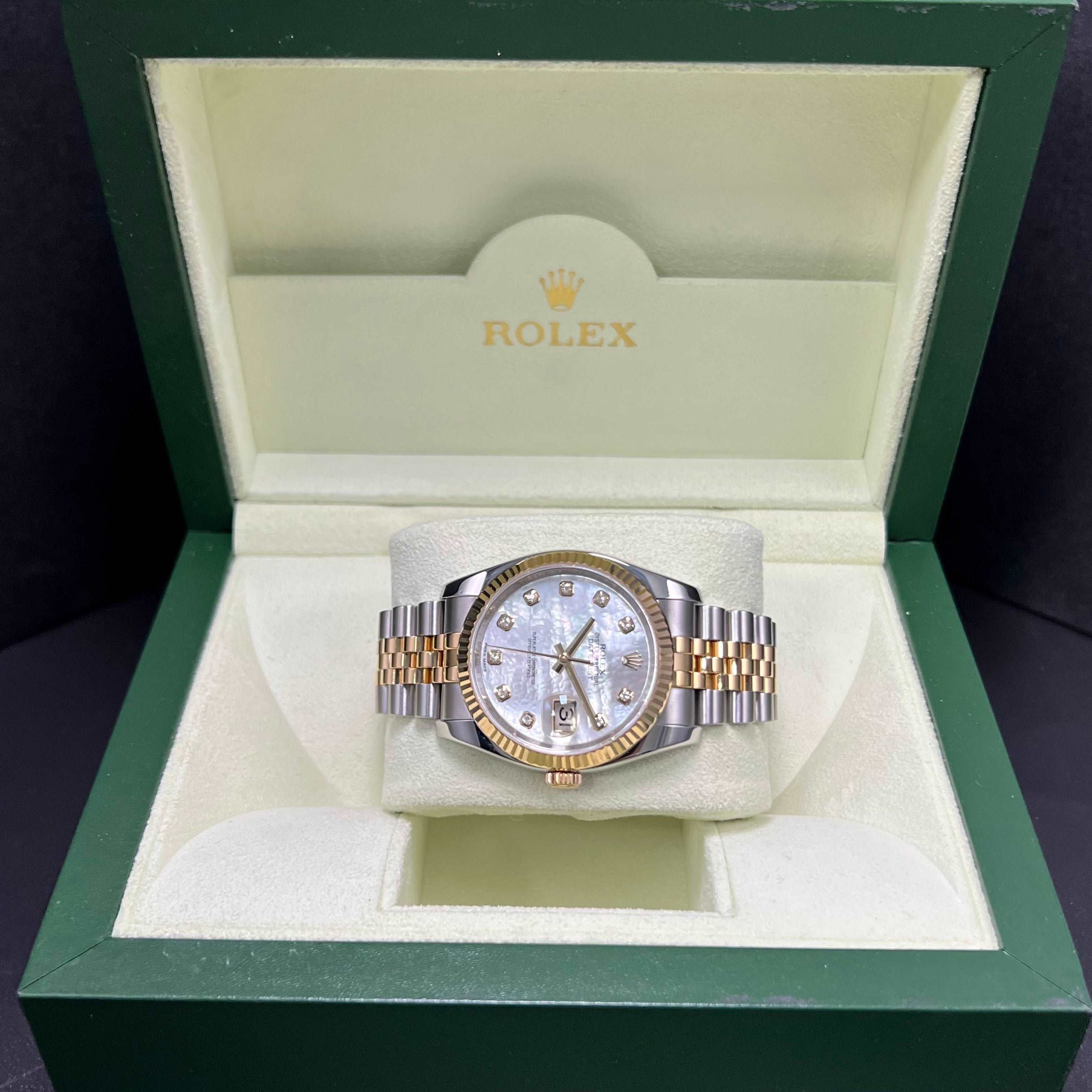 Rolex Datejust 36mm 116233 Mother of Pearl Diamond Dial Chronofinder Chronofinder Ltd