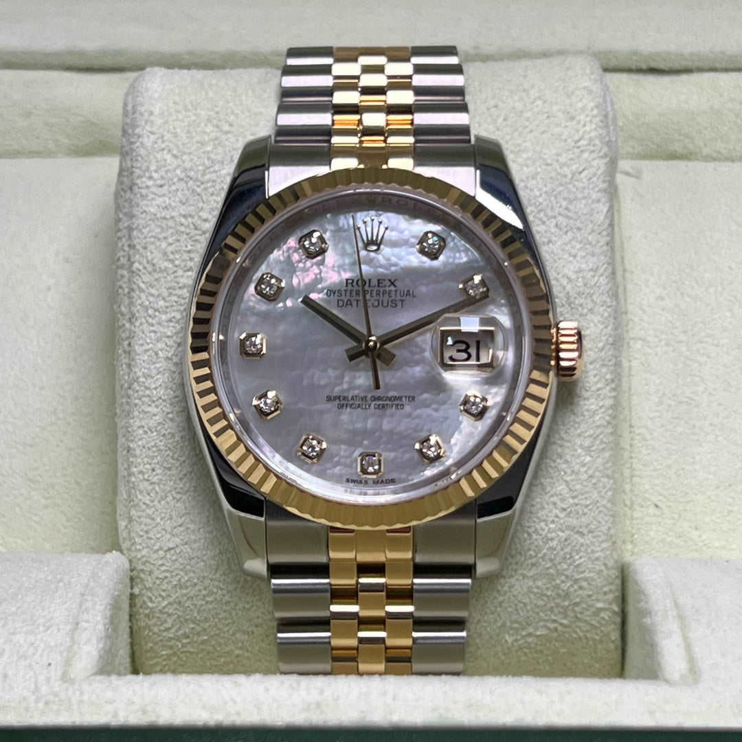 Rolex datejust mother of sale pearl diamond dial price