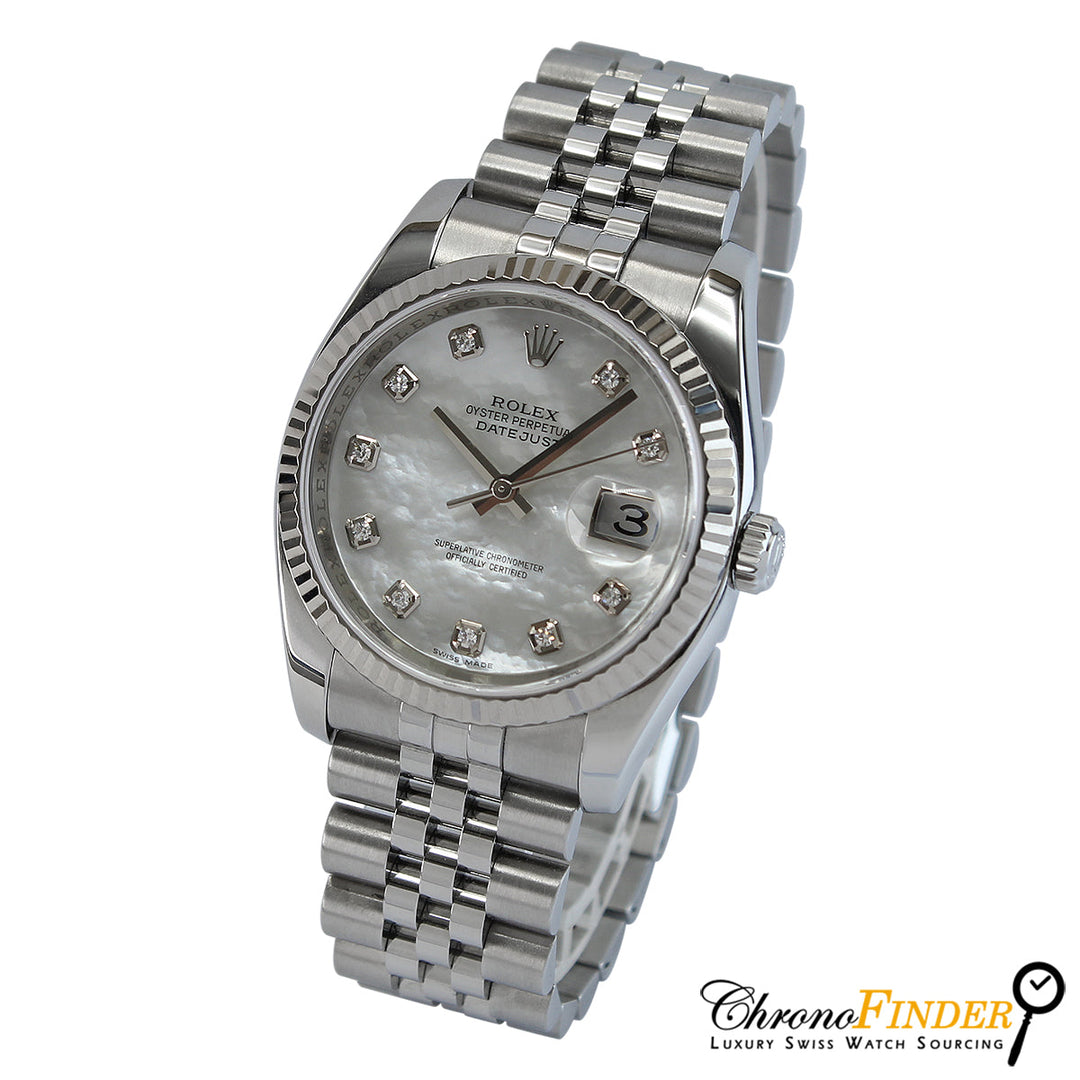 Datejust 36 116234 (Mother-of-Pearl Diamond Dial) Chronofinder Ltd