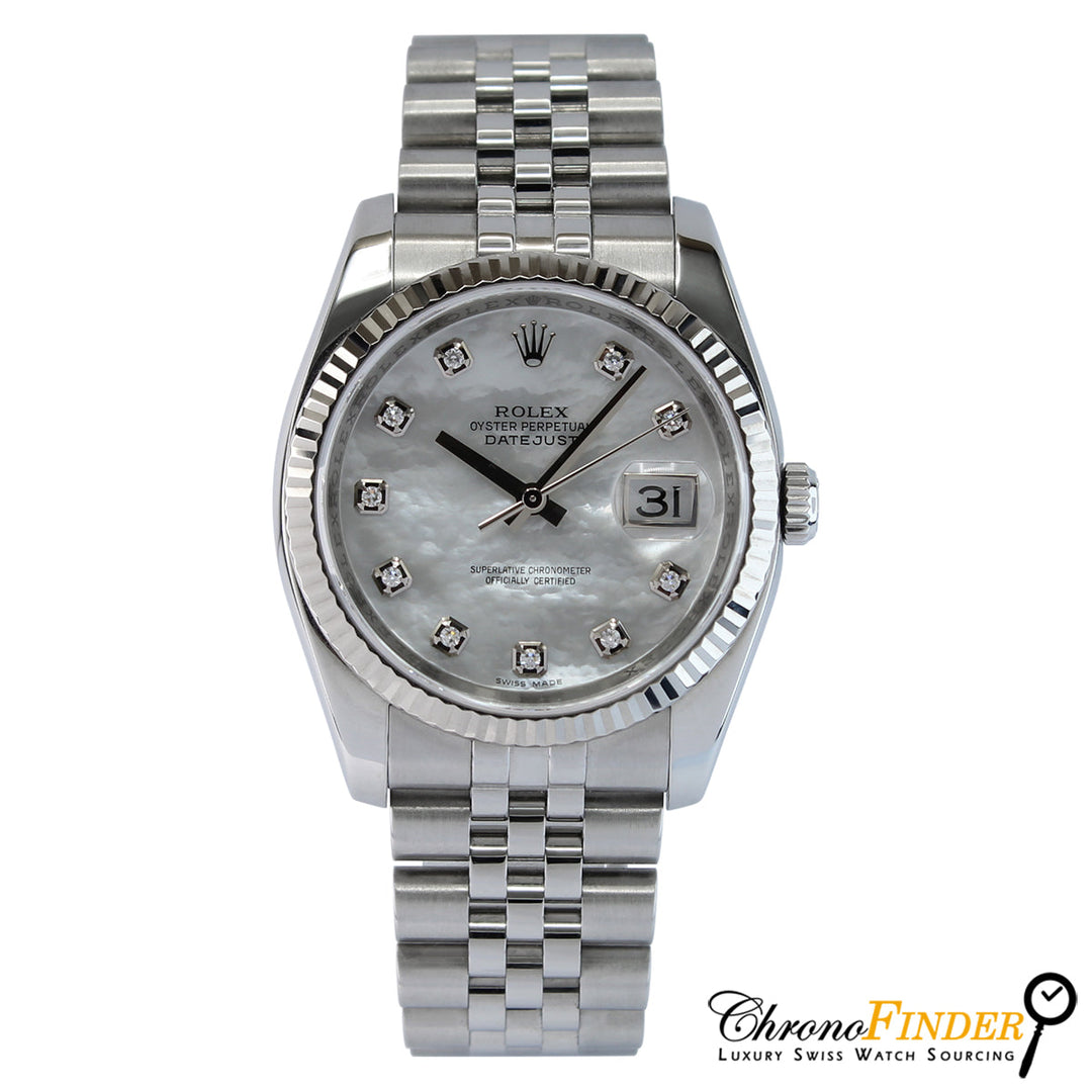 Datejust 36 116234 (Mother-of-Pearl Diamond Dial) Chronofinder Ltd
