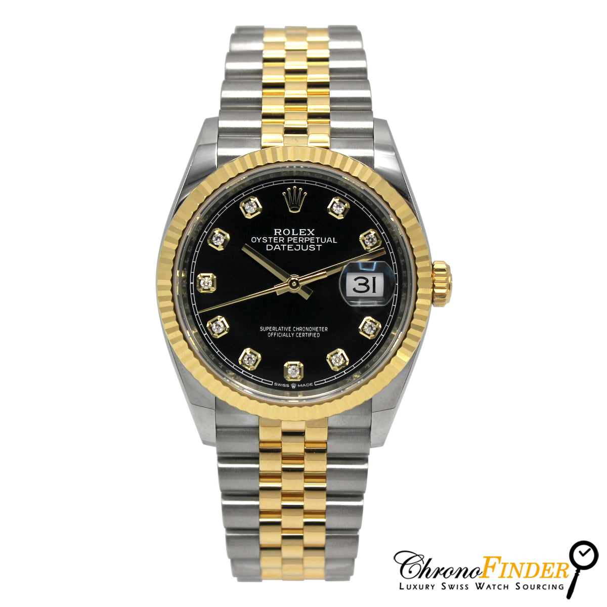 Datejust 36 126233 (Black Diamond Dial) Chronofinder Ltd