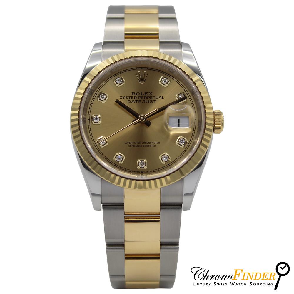 Datejust 36 126233 (Champagne Diamond Dial) Chronofinder Ltd