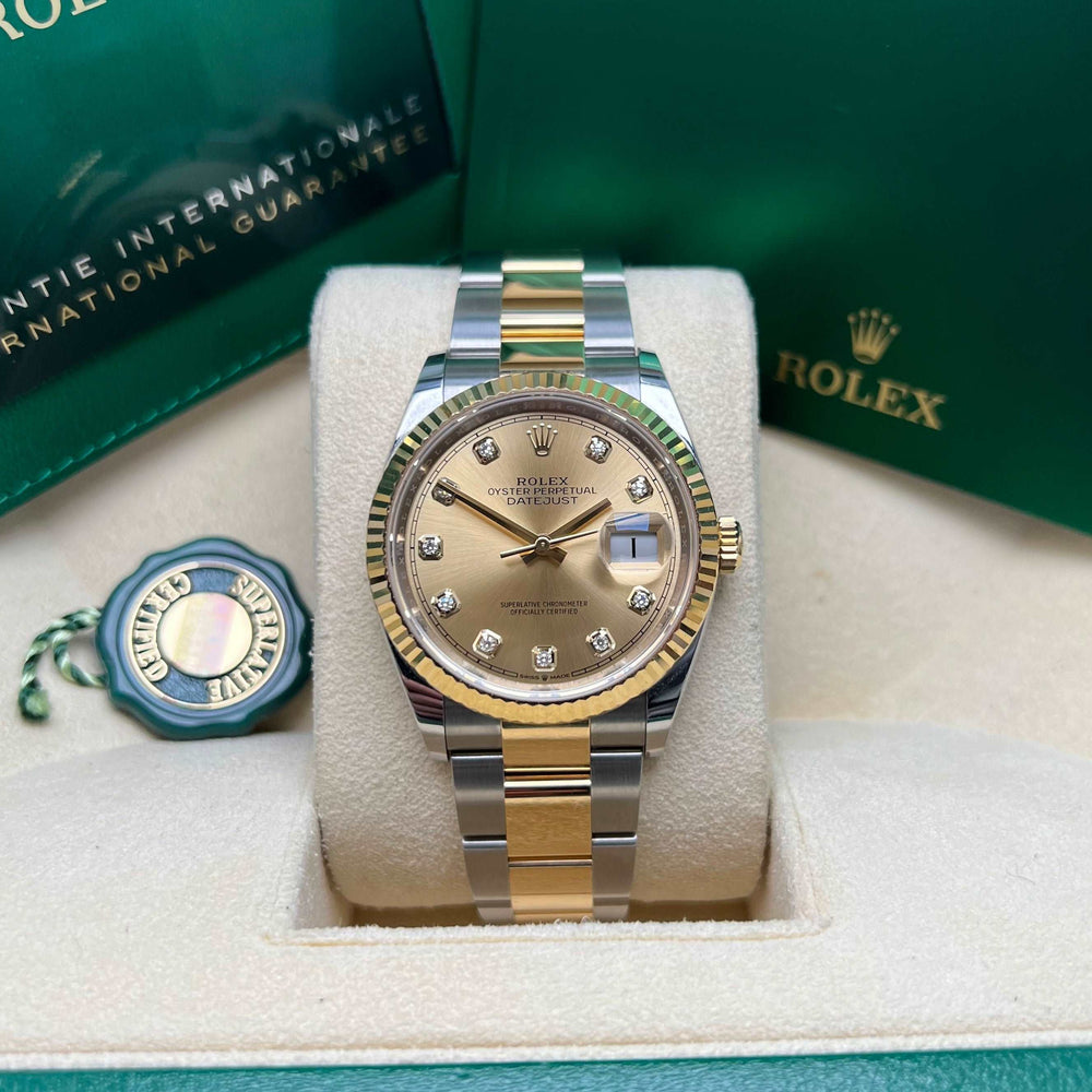 Datejust 36 126233 (Champagne Diamond Dial)