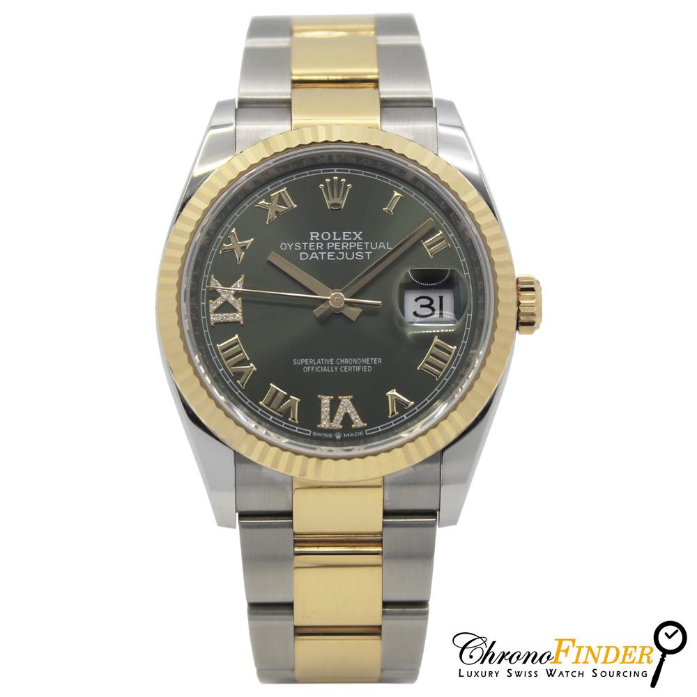 Datejust 36 126233 (Olive Green Diamond 6 & 9) Chronofinder Ltd