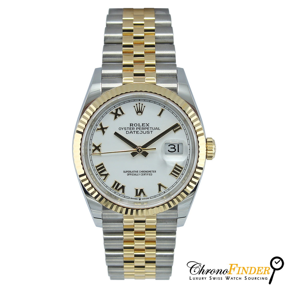 Datejust 36 126233 (White Roman Numeral Dial) Chronofinder Ltd